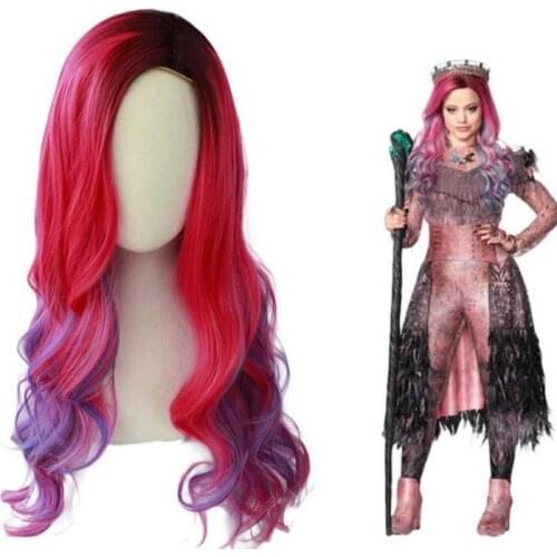 Anime Women Wig Descendants 3 Audrey Wig Mixed colors Synthetic Hair Cosplay Costume Wigs For Children and Adult