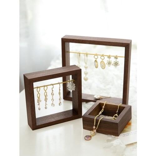 Black Walnut Solid Wood Earrings Pendant Display Stand Creative Jewelry Display Holder Jewellery Display Frame