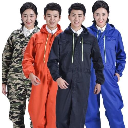 Workshop Uniform For Men Women Overalls Workwear One-piece Jumpsuits Rompers Long Sleeve Labor Suits Clothing Work Workwear