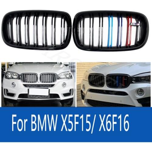 For BMWX5 X6 F15F16 replacement modified double-wire three-color GRILLE black three-color car front intake Racing Grills