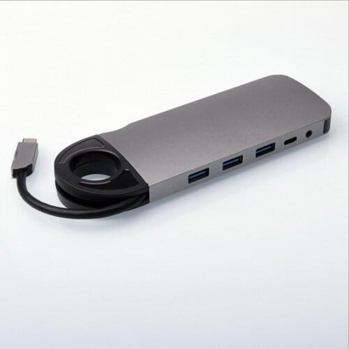 USB HUB Type-C Multi 4K HDMI RJ45 VGA Gigabit Ethernet USB C HUB 10 in 1 Adapter USB 3.0 Splitter PD Ports Hub Multifunctional