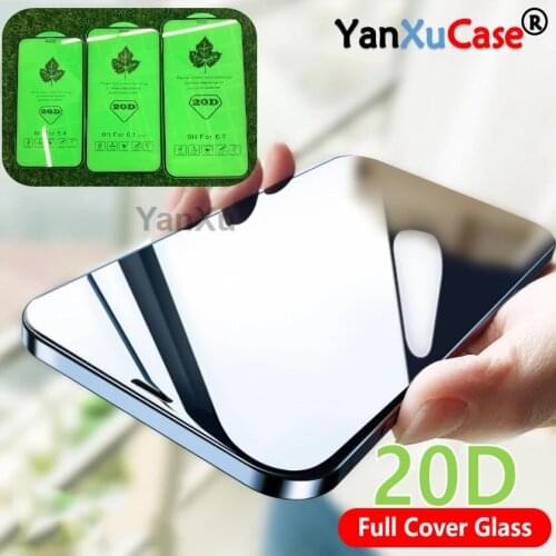 10Pcs 20D Full Coverage Tempered Glass For iPhone 12 Mini 11 Pro X XS Max XR Screen Protector Film For iPhone SE2020 8 7 6S Plus