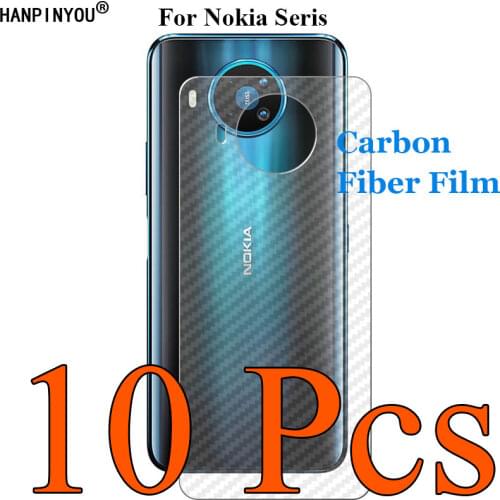 10 Pcs/Lot For Nokia G10 G20 X10 X20 8.3 5.3 1.3 2.3 7.2 6.2 2.2 4.2 5G 3D Carbon Fiber Back Film Skin Screen Protector Sticker