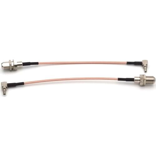 10 Pieces RF Connector F to CRC9 Cable F Female to CRC9 Rightangle RG316 Pigtail Cable 15cm