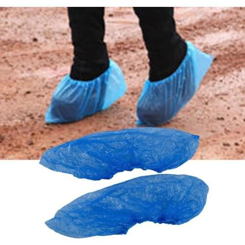 100Pcs Non-Slip Plastic Disposable Shoe Covers Cleaning Protective Overshoes for Hotel Plastic Shoe Covers Disposable