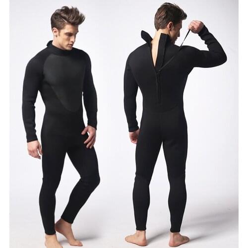 3mm Mens Full Wetsuits With Zipper Dive Scuba Diving Jump Surf Warm Suit