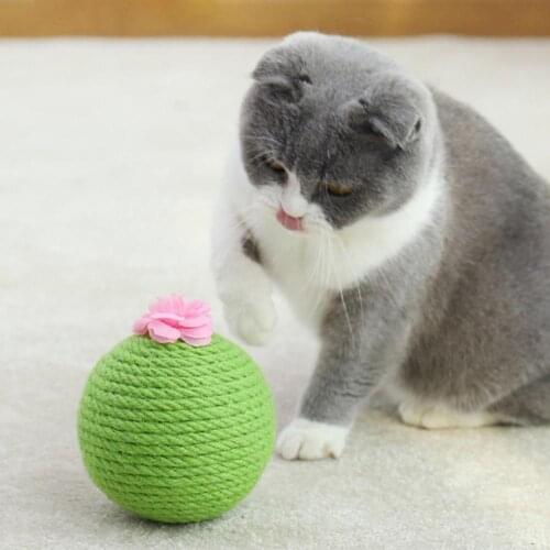 50% Dropshipping!!kitty Cactus Sisal Cat Scratch Ball Toys Kitten Grinding Claws Pet Supplies