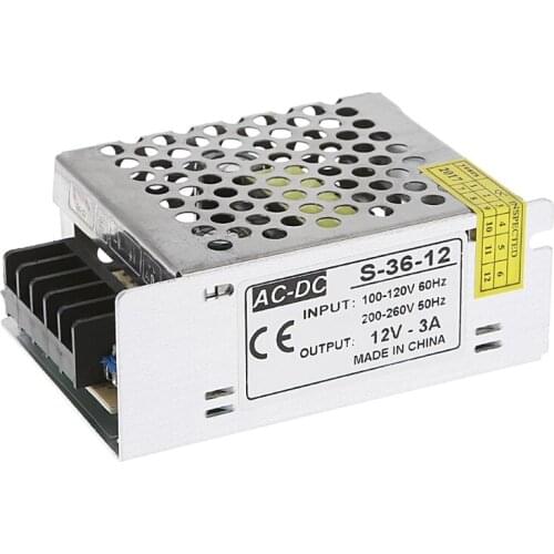 AC 100-260V To DC 12V 3A 36W Switch Power Supply Driver Adapter LED Strip Light AXYC