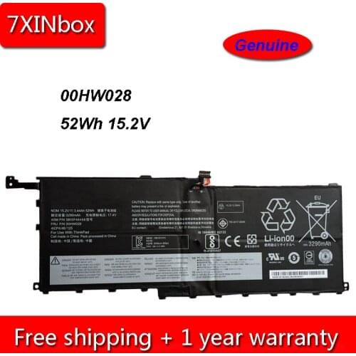 7XINbox 52Wh 15.2V Genu 00HW028 01AV410 01AV439 SB10F4647 Laptop Battery For Lenovo ThinkPad X1 Yoga Carbon 4 X1C Yoga Carbon 6