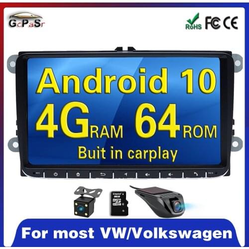 2 Din Android 10 Car radio GPS Navigation For VW/Volkswagen Passat B6 amarok Skoda Octavia 2 superbseat leon golf 5 6 Golf Polo