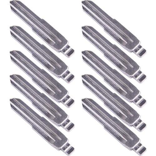 Beler Silver 10PCS Metal Blank Uncut Flip KD/VVDI Remote Key Blade #34 fit for Kia Rio Hyundai Accent