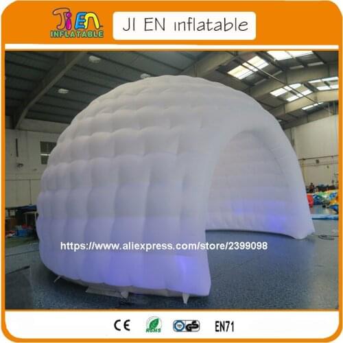 Free shipping 4m/5m/6m inflatable dome with LED lights/inflatable stage dome tent/cheap inflatable half dome wedding tent