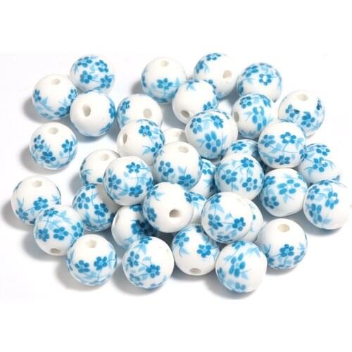 20Pcs/Bag Polymer Clay Ceramic Ball Beads Round Shape 10mm Diameter 2mm Hole Needlework DIY Craft Accessories For Jewelry