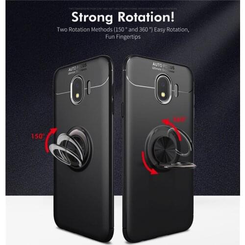 For Samsung J 4 2018 Case J4 J400f Car Holder Stand Magnetic Bracket Finger Ring Silicone TPU Cover For Samsung J4 J400 SM-J400