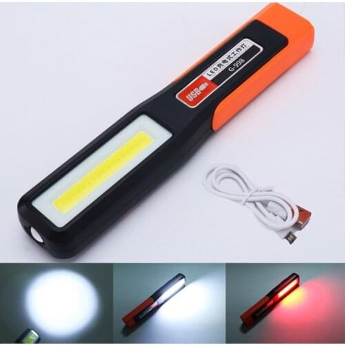 COB LED Magnetic Work Light USB Rechargeable Portable Inspection Trouble Lights for t.u.k.Car Repair Household Emergency