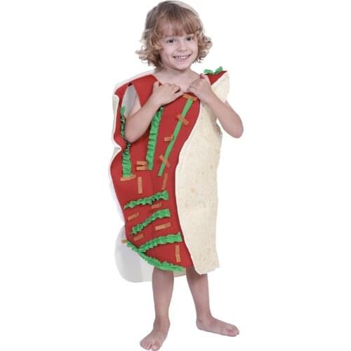 Kid Burritos taco costume Halloween party cosplay jumpsuit clothing for children girl boy