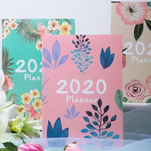 Fashion 2020 Planner Organizer A4 Notebook Kawaii Monthly Weekly Schedule Writing Book Journals Note Book