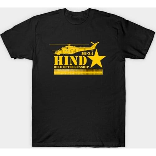 Russian MI-24 Hind Helicopter-Gunship T-Shirt. Summer Cotton O-Neck Short Sleeve Mens T Shirt New S-3XL