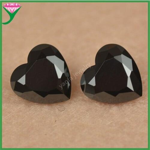 Hot Sale Black Color Synthetic Diamonds Loose Heart Shape Brilliant Cut Moissanites Stone For Certificate GRA Test Positive