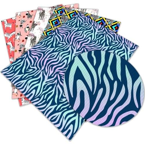 30 cm x 136 cm Zebra Pattern Synthetic Leather for Sewing Bag Clothing Sofa Car DIY Material