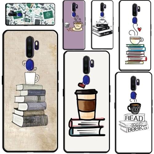 Books And Coffee For OPPO A53 A31 A9 A5 2020 F5 F7 A1K A15 A3S A5S A83 A91 A93 A52 A72 Reno2 Z Phone Case