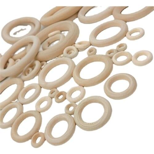 10pcs 50mm Wooden Rings Unfinished Wood Circles Without Paint for Craft DIY Baby Teething Ring Pendant Connectors Jewelry Making