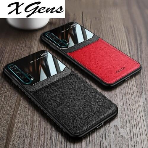 Leather Case for Huawei Mate 30 20 Pro P30 P20 Lite P Samrt Y7 Y9 2019 Glass Phone Back Cover For Honor 20 Pro 10i 8X 9X