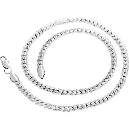 Fashion Mens Silver Plated Hip Hop Thick Necklace Essential For Dancing Necklace Horse Whip Chain Tyrant Large Necklace Bijoux