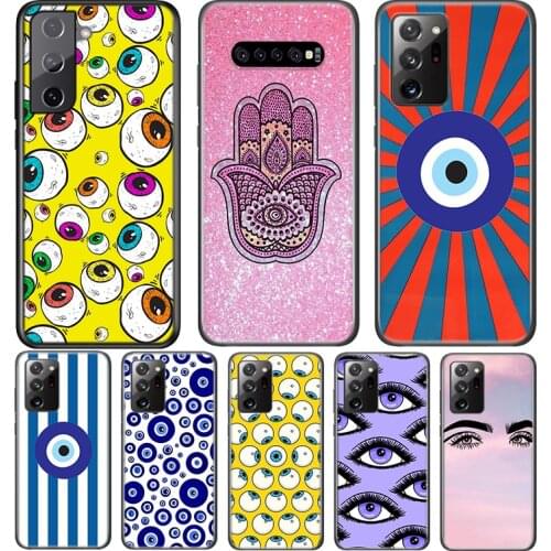 Fashion Evil Eyes For Samsung Galaxy S21 S20 FE Ultra S10 S10E Lite 5G S9 S8 S7 S6 Edge Plus Phone Case