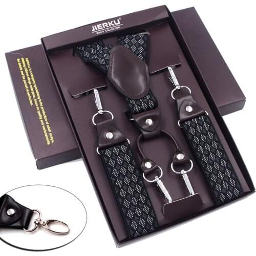 Mens 4 Hook Strap Buckle Sling Strap Clip plus 190cm big size men suspenders