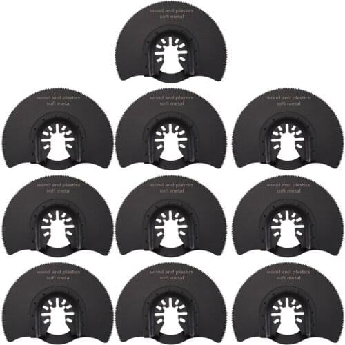10Pcs HCS Flush Segment Starlock Multi Saw Blade Pack Oscillating Tool Blades For Cutting Wood Drywall Plastics
