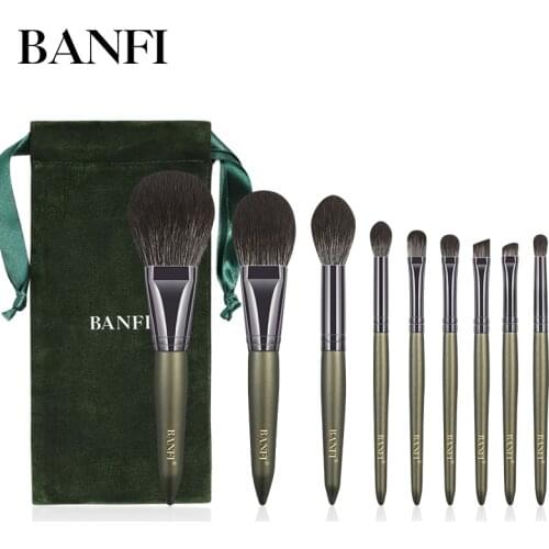 9PCs Makeup Brushes Set Professional Cosmetic Make-up Brushes Set For Women Beauty Tools Kit High Quality Eye Pincel Maquiagem