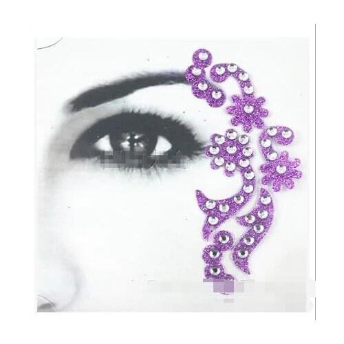Color Face Self Adhesive Rhinestones Sticker Performance Makeup Body Art Accessories Festival Body Art Accessories Party Gift