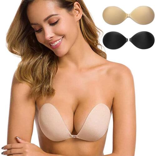 New Sexy Women Silicone Body Push Up Bra Invisible Strapless Seamless Sticky Bra Nipple Cover Breast Lift Tape For Adhesive Bras