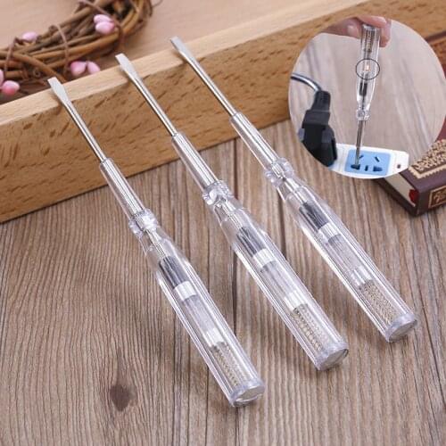 100-500V Practical Plastic Induced Electric Tester Screwdriver Probe with Indicator Light Digital Voltage Tester Pen Detector