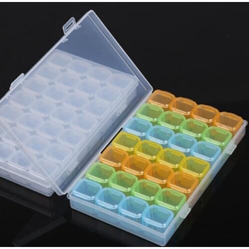 28 Grid Portable Screw IC Chip Storage Box Electronic Component Parts Small Hardware Plastic Transparent Container Toolbox