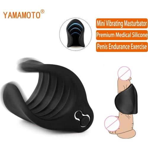 Rechargeable Vibrating Male Masturbator 10 Vibration Handheld Sex Toy for Men Penis Training Tool for More Lasting Harder