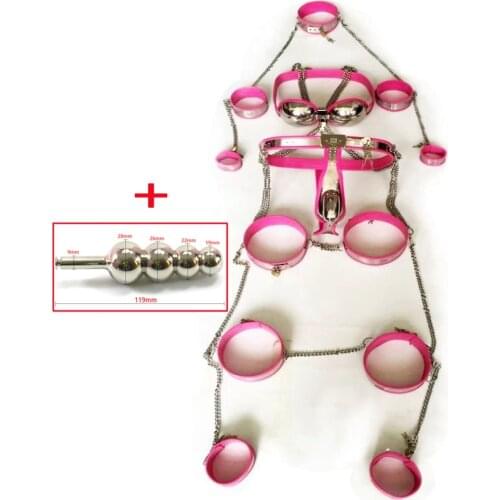 8pcs/Set Stainless Steel Male Chastity Device BDSM Bondage Kit Sex toys for Men Chastity Belt Adult Games Metal Products
