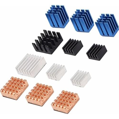 Raspberry Pi 3 Heat Sink Kits Copper Aluminum Heatsink Radiator Cooler Kit for Raspberry Pi 3B+ Plus 2 Heatsinks 12 PCS/LOT