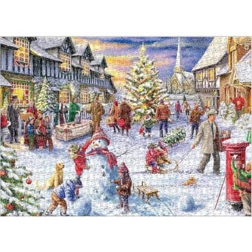 Christmas Jigsaw Puzzle 1000 Piece Adult Jigsaw Puzzle Fun Puzzle Game Toy Personality Gift Adult Jigsaw Toy for Kids Christmas