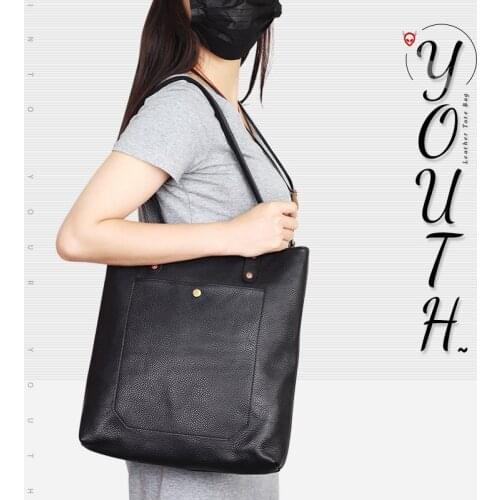 Handmade Genuine Leather Ladies Shoulder Bag Vintage Large Capacity Female Handbags Office Hand Sling Bags For Women Tote