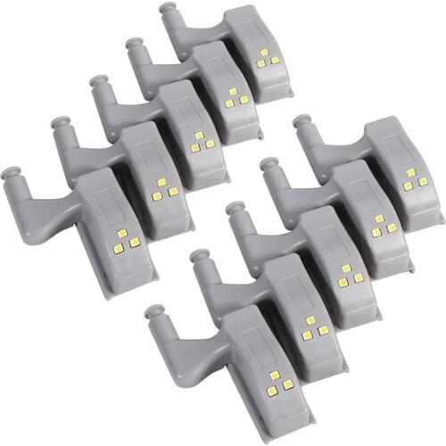 10/20pcs 0.25W Universal Under Cabinet LED Light Cupboard Closet Wardrobe Inner Hinge LED Sensor Light Kitchen Night Lights
