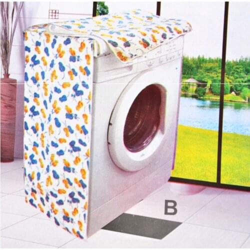Waterproof Durable Washing Machine Covers Zippered Dust Cover Case Sunscreen Enclosures Floral Flower Pattern Thicker W20