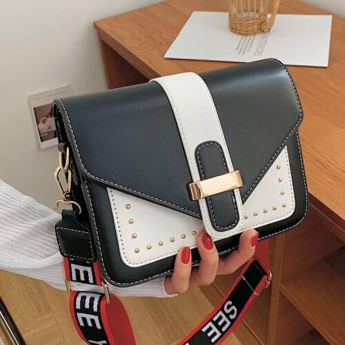 High Quality Women Small Pu Leather Rivet Shoulder Messenger Bag Designer Ladies Crossbody Bags for Women Fashion Female Handbag