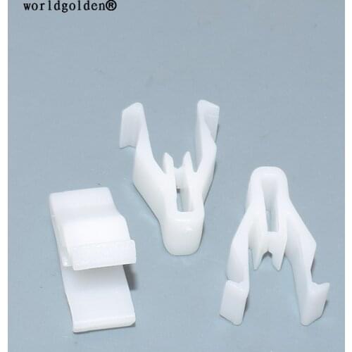 Worldgolden 10pcs auto plastic fasteners Instrument Panel Retaining Clip for Mitsubishi MQ907568,Mazda S47P-64-345(S47P64345)