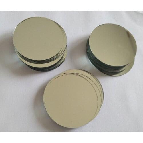 100PCS OF 3 inch Glass Round Mirror Mosaic Tiles Round Craft Mirrors DIY Accessory
