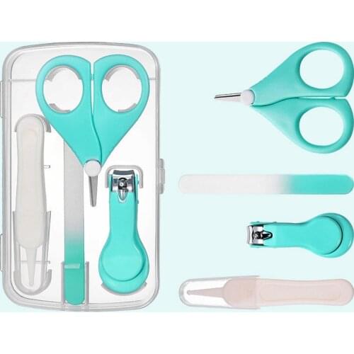 4 Pcs/Set Baby Nail Clipper Set Baby Healthcare Kits Infant Safety Nail Cutter Scissors Newborn Kids Cleaning Toil Nail Care Kit