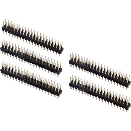 5Pcs Break-away 0.1" 2x20-pin Strip Dual Male Header for Raspberry Pi Zero GPIO