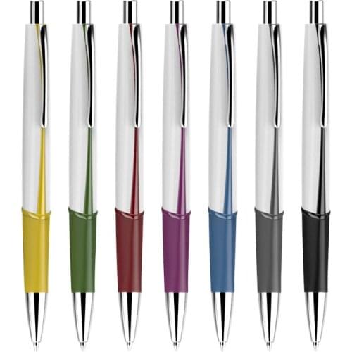 500 pcs/lot novelty metal clip ballpoint pen Pad printing Logo
