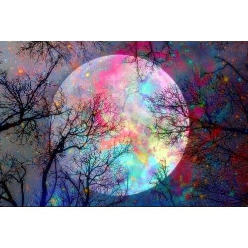 5D Diamond Painting Full Round Drill Moon Pictures Diamond Embroidery Scenic Cross Stitch Art Kits Home Decoration